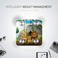 Cartoon Wild Animal in The Jungle Best Rated Bathroom Scales Body Mass Scale Accurate Weight Scale Tracks 8 Key Compositions Analyzer Sync with Fitness Apps 400 Lbs