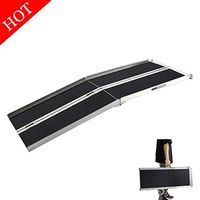 Wheelchair Ramps for Steps, gardhom 6FT Extra Wide 31.3' Folding Portable Traction Antiskid Aluminum Loading Ramp for Scooters Car Doorways