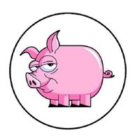 HotSaleStore Sticker Seals 48 Pig #2!!! Envelope Seals Labels Stickers 1.2" Round