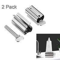 Toothpaste Squeezer Rolling Toothpaste Tube Squeezers Toothpaste Tube Seat Holder Multifunction Manual Rotate Toothpaste Dispenser Metal Tube Squeezer Tool Stand for Bathroom,Salon Pack of 2