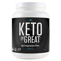 Keto Meal Replacement Shake - Low Calorie and Low Carb Keto Diet Protein Powder Shake with Plant Proteins Including Pea and Brown Rice Protein, BHB and MCT Ketones, Decadent Chocolate, 1 Pound