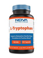 Nova Nutritions L-Tryptophan 500 mg 120 Capsules - Tryptophan Supplements for Natural Sleep Aid, Stress Relief, Circulation & Immune Support