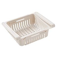 MSlongzc Organizer Box Storage Containers Storage Bins Cubes Organizer with Dividers Foldable Home Refrigerator Food Fruit Slide Storage Box Basket Organizer Kitchen Gadget Apricot