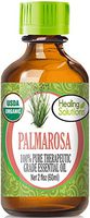Organic Palmarosa Essential Oil (100% Pure - USDA Certified Organic) Best Therapeutic Grade Essential Oil - 60ml