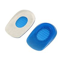 Grey990 Silicone Gel U Shape Shoes Heel Cushions High Heel Pain Relief Insert Soles Pads Blue L