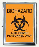 Biohazard Cigarette Case bulit in Lighter Wallet Card holder
