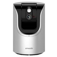 Zmodo ZH-IZV15-WAC Smart Pan Tilt WiFi Camera with 360-degree Monitoring, Two-Way Audio, IR Night Vision, microSD Card Supported and Smart Motion Alerts