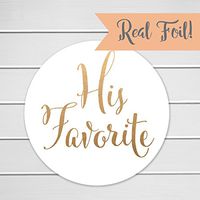 His Favorite Wedding Stickers, Choose Your Colors, Wedding Favor Stickers (400-RG)