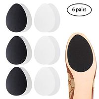 Non-Slip Shoes Pads Self-Adhesive Shoe Sole Protectors, Anti-Slip Heel Pads Anti-Shedding Non-Slip Rubber Sole Protectors Used for Noise Reduction (6 Pairs : 3 Black + 3 White)