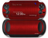 Sony PS Vita Skin Brushed Metal Red by WraptorSkinz