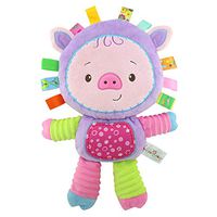 Flykee Cute Baby Plush Toys Soft Cartoon Animals Bells Dolls Plush for Infant (Pig)