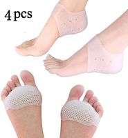 Metatarsal Pads Silicone Gel Heel Protecto Forefoot Soft Gel Cushioning Foot Pain Relief Prevent Calluses Blisters for Men and Women (2Pairs)