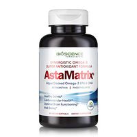 AstaMatrix® Boost Your Immune System with Algal Omega 3 DHA EPA Astaxanthin | Vegan-Friendly Alternative to Krill Oil or Fish Oil | Promotes Joint Heart Brain & Skin Health | 60 Vegan SoftGels