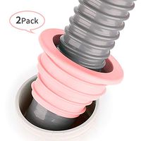 MOCOHANA 2Pcs Pipes Adapters Anti Odor Drain Backflow Preventers Duct Seal Rings for Washing Machine Pool Pipe Connectors Pink