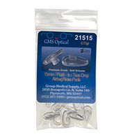 GMS Optical Soft Silicone Air Bag Nose Pads for Eyeglasses (15mm Push-in, 5 Pair)