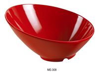 Yanco ME-308 Mexico Sheer Bowl, 16 oz Capacity, 8" Diameter, Melamine, Red Color with Black Speckled, Pack of 48