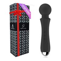 QISE Electric Massagers Handheld Wireless Massage Wand Personal Rechargeable with 20 Powerful Vibration Modes 8 Speeds Full Body Massagers Soft Silicone Purple