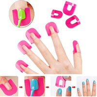 Renovatio Nails - 26 Pcs/lot Nail Polish Edge Anti-Flooding Plastic Template Clip Manicure Tools Set