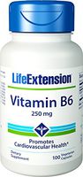 Vitamin B6, 250 mg, 100 Vcaps by Life Extension (Pack of 4)