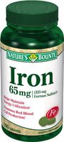Nature's Bounty Iron 65 Mg.(325 mg  Ferrous Sulfate), 100 Tablets, (Pack of 2)