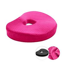 XIAOJUANJUAN Hemorrhoid Treatment Donut Tailbone Cushion for Hemorrhoids Prostate Cushion Pregnancy Cushion Bamboo Charcoal Memory Cotton (Color : Pink, Size : 33x42x7.5)