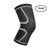 FOU Compression Knee Sleeve,Knee Support Brace for Sports,Workout,Athletics,Running,Joint Pain and Relief Recovery(Grey-L)
