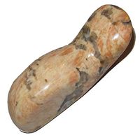 Zebradorite Massage 01 Curved Cream Healing Crystal Knot Remover Relaxation Stone 3.3"