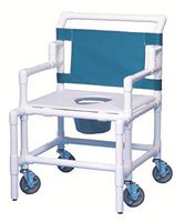 MCK55003300 - Ipu Bariatric Shower Commode Chair With Arms PVC 22 Inch