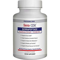 New Serra-125k Serrapeptase Enzyme 125,000 SPU Per Capsule - 270 High Potency Delayed Release Caps, Up to 6X More Potent Than Other Serrapaptase - Extra Strength Non-GMO, Gluten Free, Vegan