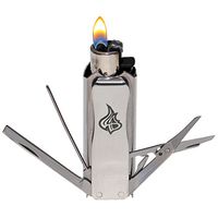 Clipper Lighter Multitool - LighterBro - Stainless Steel (Silver)