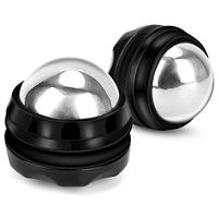 Cold Roller Massage Balls 2 Pack Stainless Steel Self Massage Therapy Manual Massager for Full Body Sore Muscle Pain Relief Recovery Relaxing Can be Used with Essential Oil
