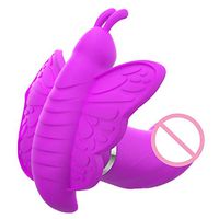 Wytinug 10 Frequency Wearable But-terf-ly USB Rechargeable Did-ldo Cli^to-Rial Stinnulation Wireless Remote Control Vinator Invisible Messager for Women