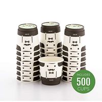 Insulated Paper Coffee Cups - Double Wall - Disposable - White - Monsieur - 4 oz - 500ct Box - MATCHING LIDS SOLD SEPARATELY: RWA0327GR, RWA0281B, RWA0281W