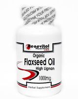 Organic Flaxseed Oil High Lignan (Emulsified Dry) 1000mg 100 Capsules ~ Renevitol