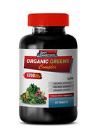 Cardiovascular Vitamins for Men - Organic Greens Complex 1350MG - Premium Dietary Supplement - Oat Grass Supplement - 1 Bottle 60 Tablets