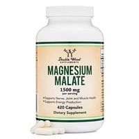 Magnesium Malate Capsules (420 Count) - 1,500mg Per Serving (Magnesium bonded to Malic Acid), Third Party Tested, Vegan Friendly, Non-GMO, Gluten Free, Made in the USA by Double Wood Supplements