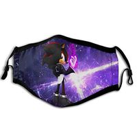 Triciaedcf Unisex Reusable Anti Dust Fashion Halloween Face Mouth Mask, Sonic Hedgehog 16 Sport Halloween Mask for Cycling Camping Travel for Adults Men Women