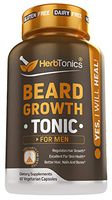 Beard Growth Vitamins Supplement for Men - Thicker, Fuller, Manlier Hair - Scientifically Designed Pills with Biotin, Collagen, Zinc & More! - for All Facial Hair Types - Veggie Capsules