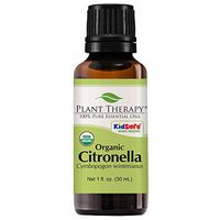 Plant Therapy Citronella Organic Essential Oil 100% Pure, USDA Certified Organic, Undiluted, Natural Aromatherapy, Therapeutic Grade 30 mL (1 oz)