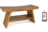 AquaTeak Patented 36" Asia Teak Shower Bench with Shelf & AquaTeak Premium Teak Oil