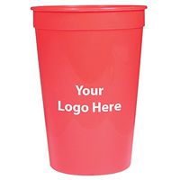 Personalized Custom Stadium Cups - Smooth Finish - 250 Quantity - $0.65 Each - Bulk Promotional Product with Your Logo/Customized. 16-Ounce Capacity.