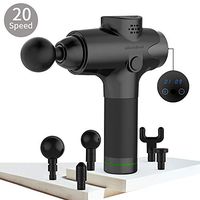 atombud Massage Gun,Percussion Massager for Deep Muscle Tissue,Man & Women Portable Quiet Brushless Motor Neck Massager with Multiple Heads & 20 Intensity