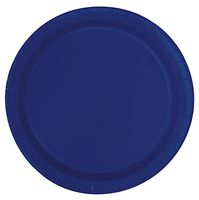 Unique Industries, Paper Plates, 20 Pieces - Navy Blue - 30948