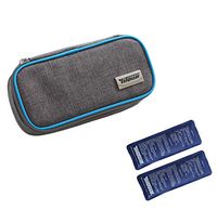 Portable Insulin Cooler Bag Diabetic Organizer Medical Travel Cooler Pack + 2 Ice Packs