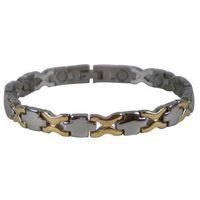 Magnetic Therapy Bracelet Crosswave Silver and Gold