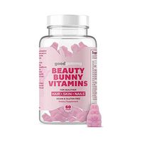 Good Gummy Beauty Bunny Sugar Hair Gummy Vitamins - Biotin Gummies Infused with Coconut Oil with Over 5000mcg Biotin + D, C, E, Multivitamin Gummies - Vegan & Gluten Free 60ct
