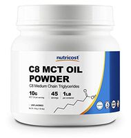 Nutricost C8 MCT Oil Powder 1LB (16oz) - 95% C8 MCT Oil Powder