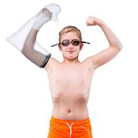 Kids Arm Cast Cover for Shower, New Lightweight Waterproof Reusable Cast Protector Keeps Casts Plaster Bandage Dry with Seal Protection for Hand, for Wrist Palm Finger Wound Injury, Cover Full Arm
