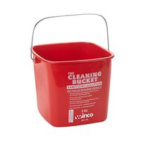 Winco PPL-3R Cleaning Bucket, 3-Quart, Red Sanitizing Solution by Winco