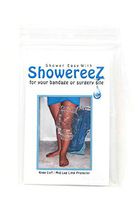 Knee Surgery Waterproof Shower Protector 2-Pack Showereez Brand Knee Cuff/Mid-Leg Protector (for Knee Surgeries, Replacements, Wounds, Dressings and Bandages)